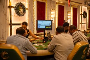 A group of adults playing at a casino table in Goa, India, captured indoors with festive decor. — The Different Types